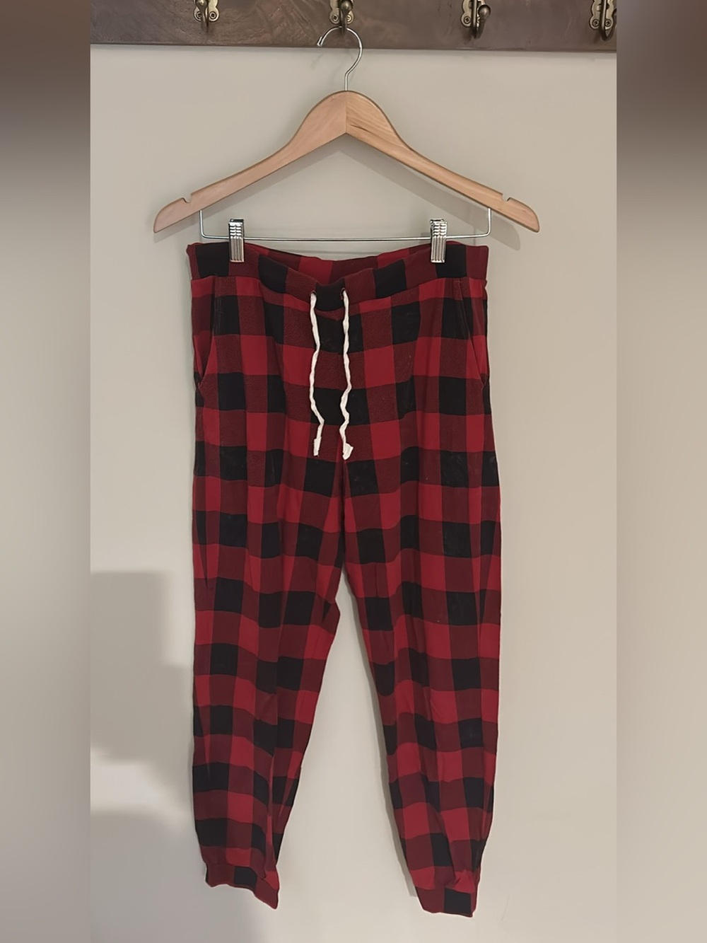 J. Crew Red and Black Plaid Pants